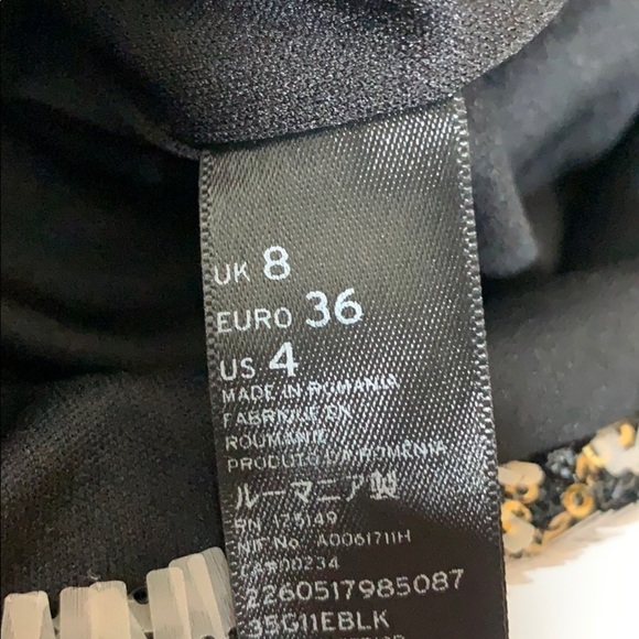 Topshop sequin and tinsel short sleeve dress size 4 - Picture 9 of 10